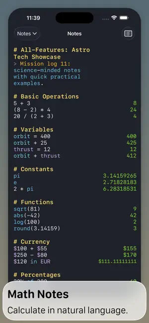 Owlculator - Math Notes screenshot 1