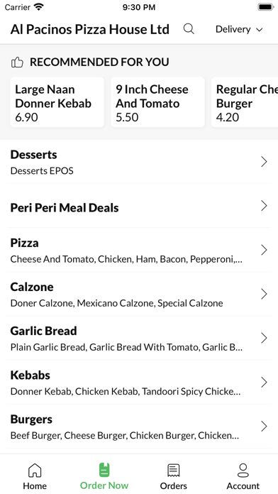 Al Pacinos Pizza House Ltd. Screenshot
