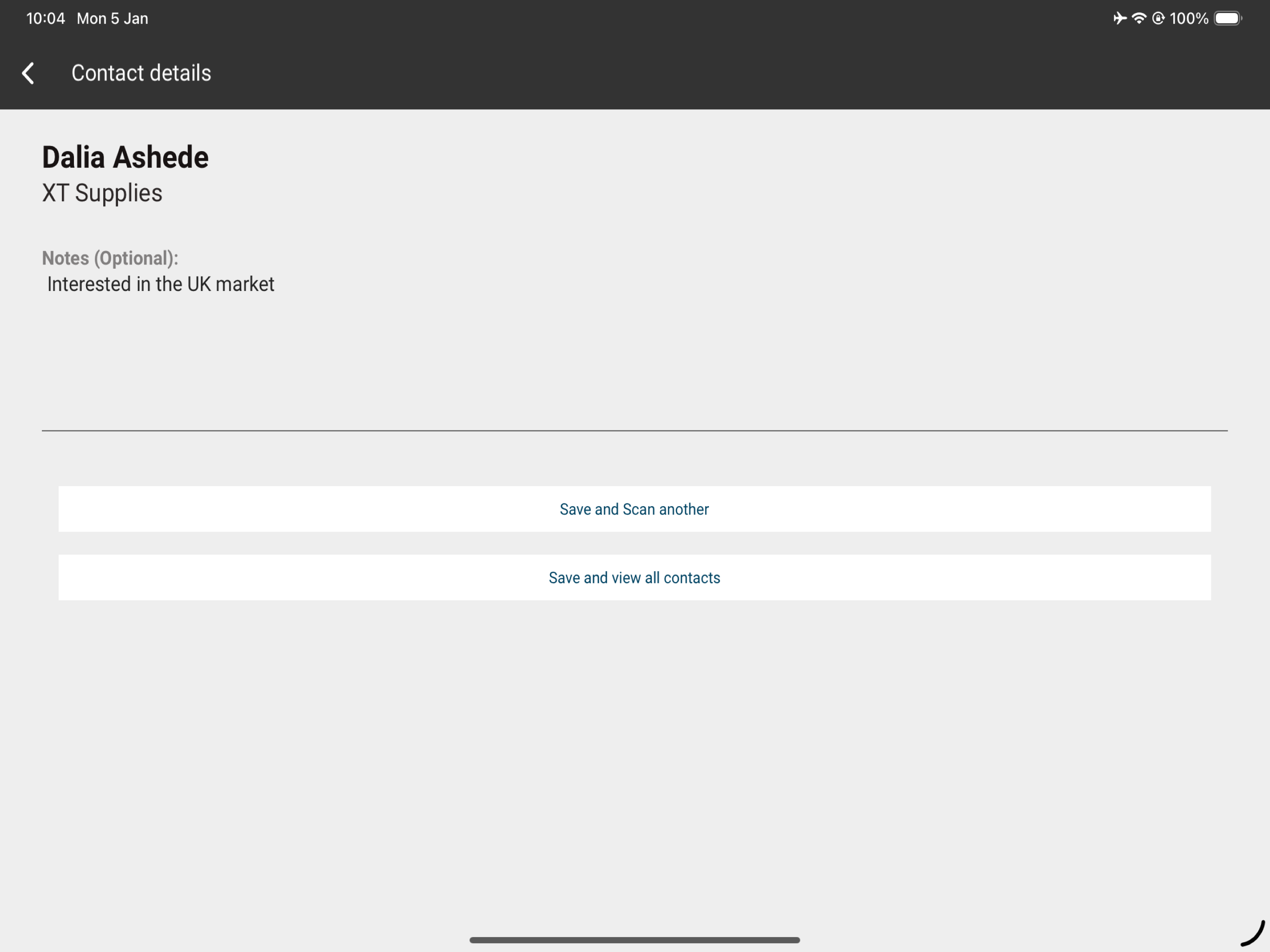 ContactScanning screenshot 4