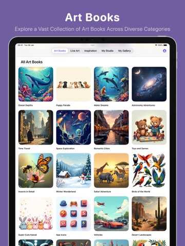 Kala: AI Art Coloring Book iPad screenshot