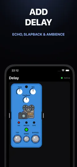 Captura de pantalla de Delay Pedal: AUv3 Plugin en iPhone 1