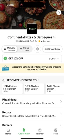 Continental Pizza & Barbeques iPhone screenshot