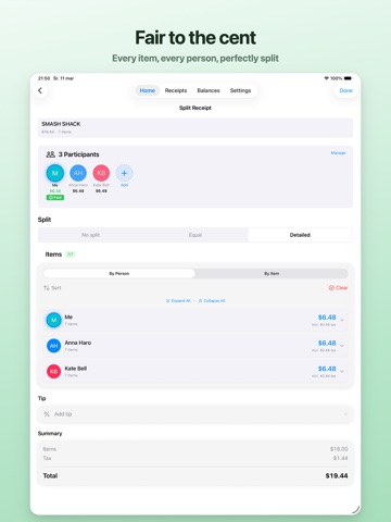 ReceiptSplit: Split & Scan iPad screenshot