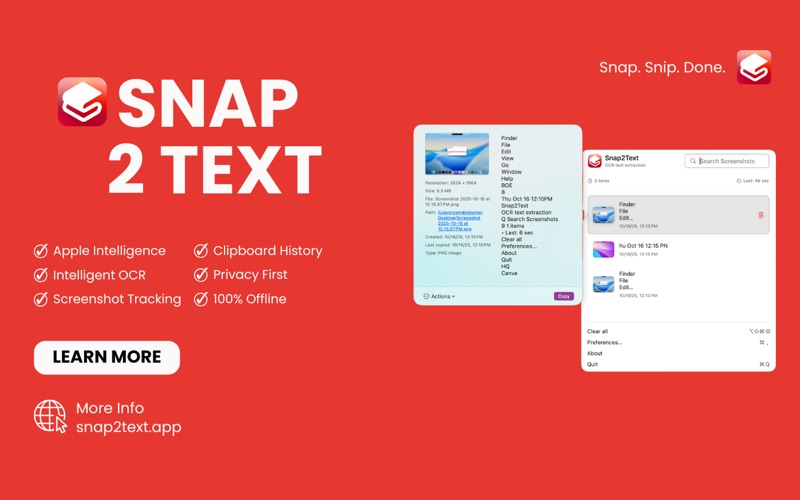Snap2Text Lite app screenshot