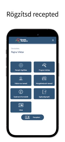 Mozgás receptre screenshot