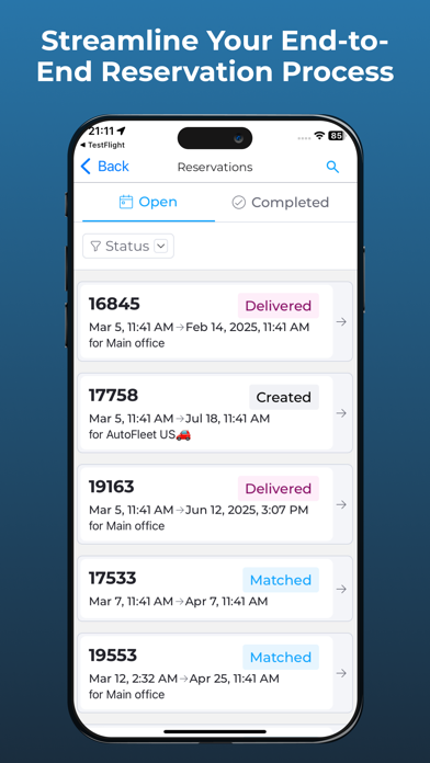 Autofleet Rental Screenshot
