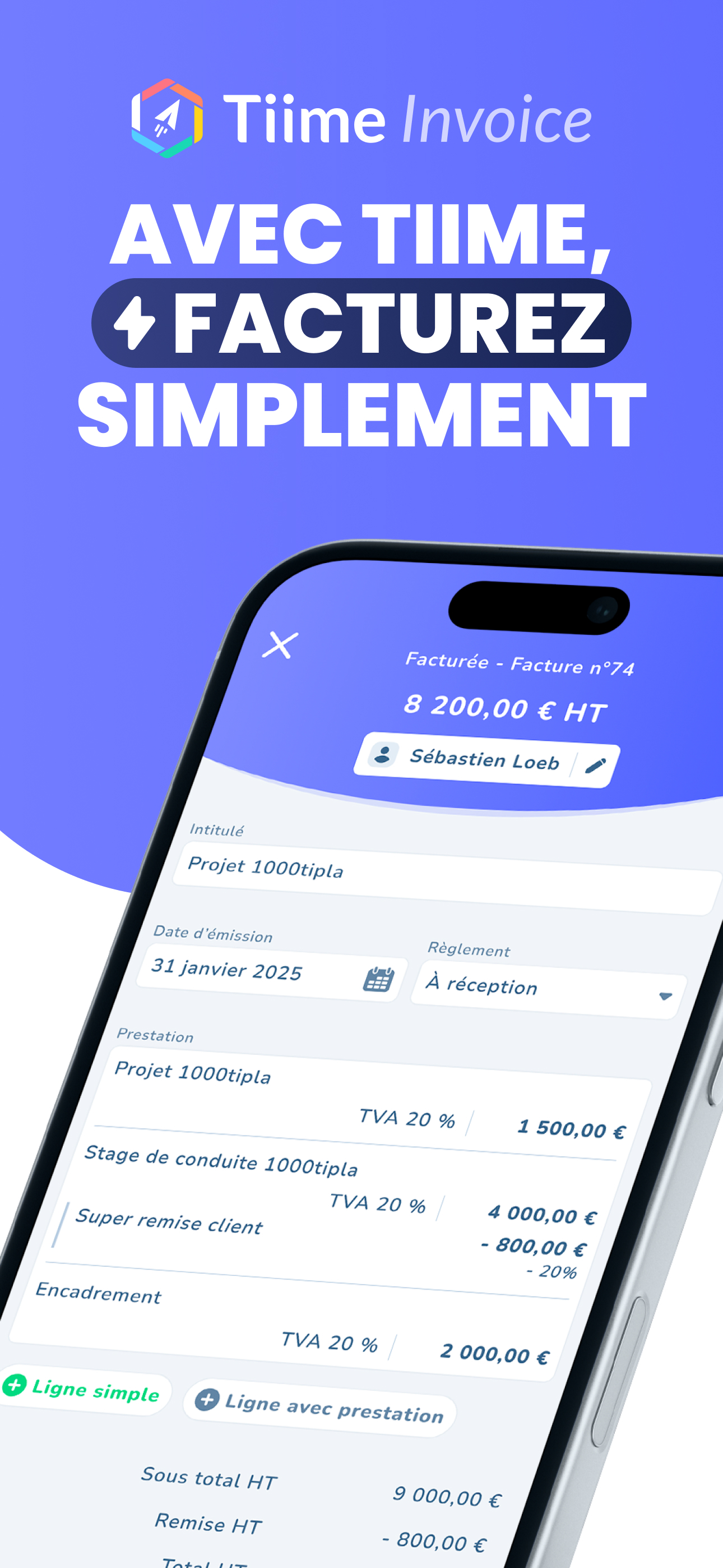 Tiime Invoice facture et devis