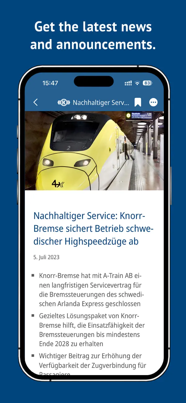 Screenshot #2 pour Knorr-Bremse mobile