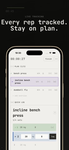 Syntax: AI Workout Log iPhone screenshot