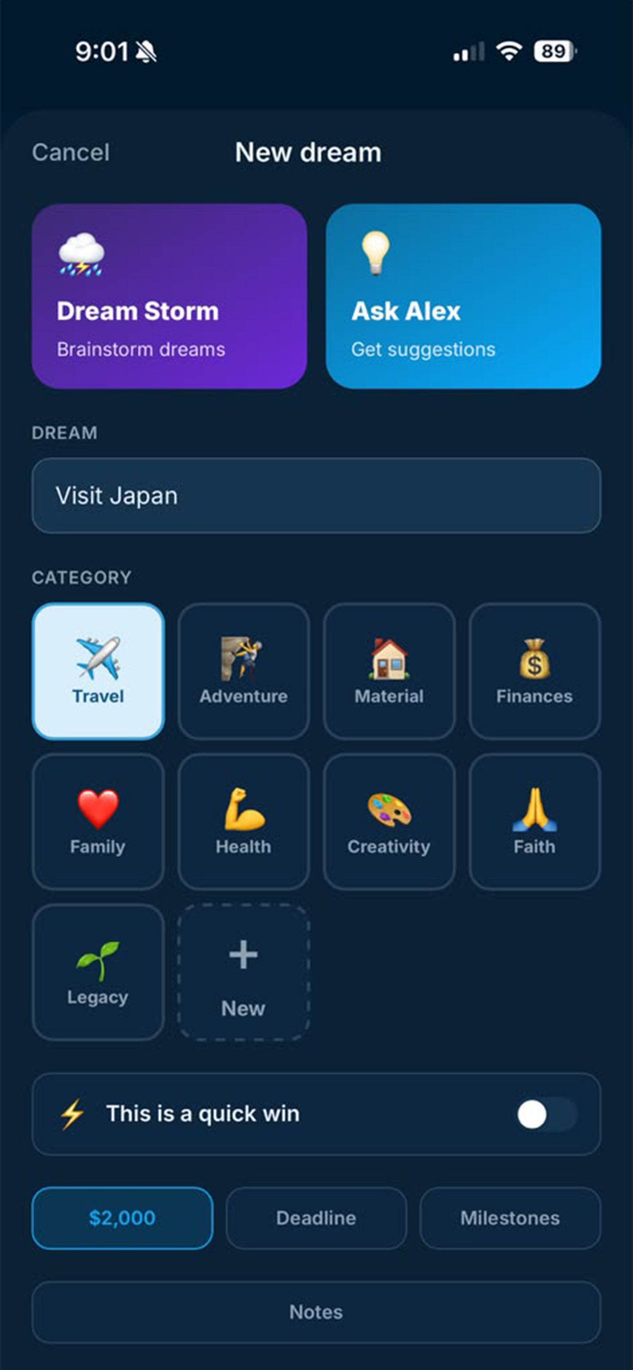 Dreams List App screenshot 3