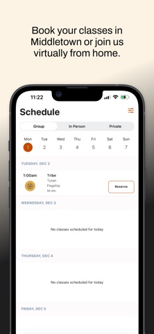 Pilates Oasis Studio iPhone screenshot