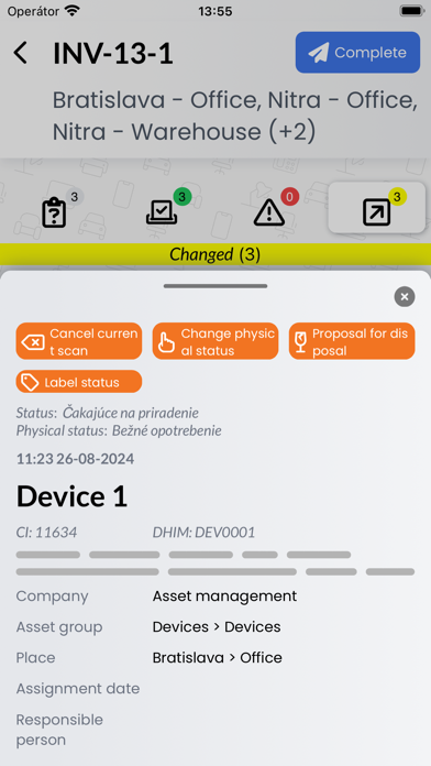 CDESK Asset Inventory Screenshot