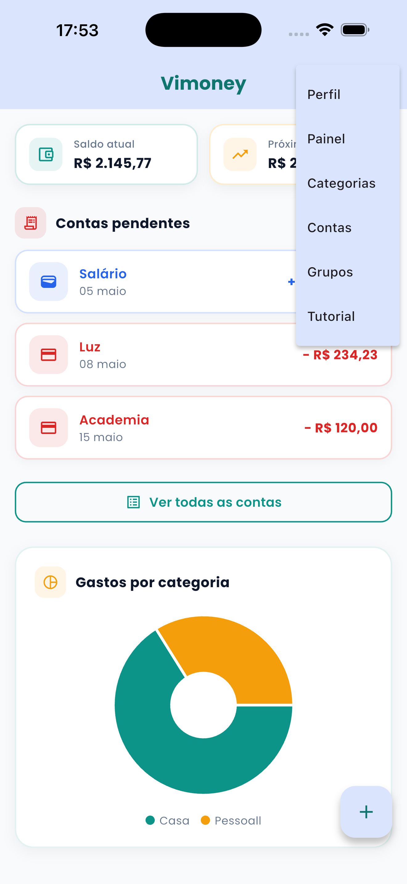 ViMoney - Finanças pessoais screenshot 5