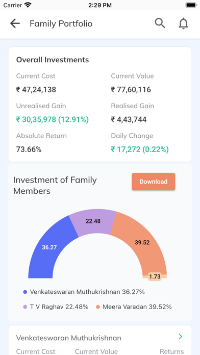 Marina Wealth India Screenshot