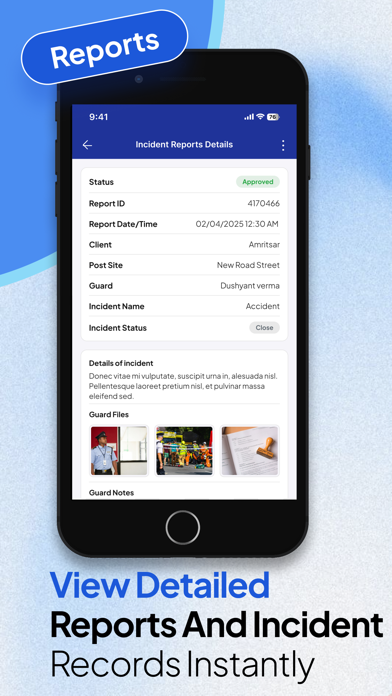 GuardsPro Admin App iPhone screenshot