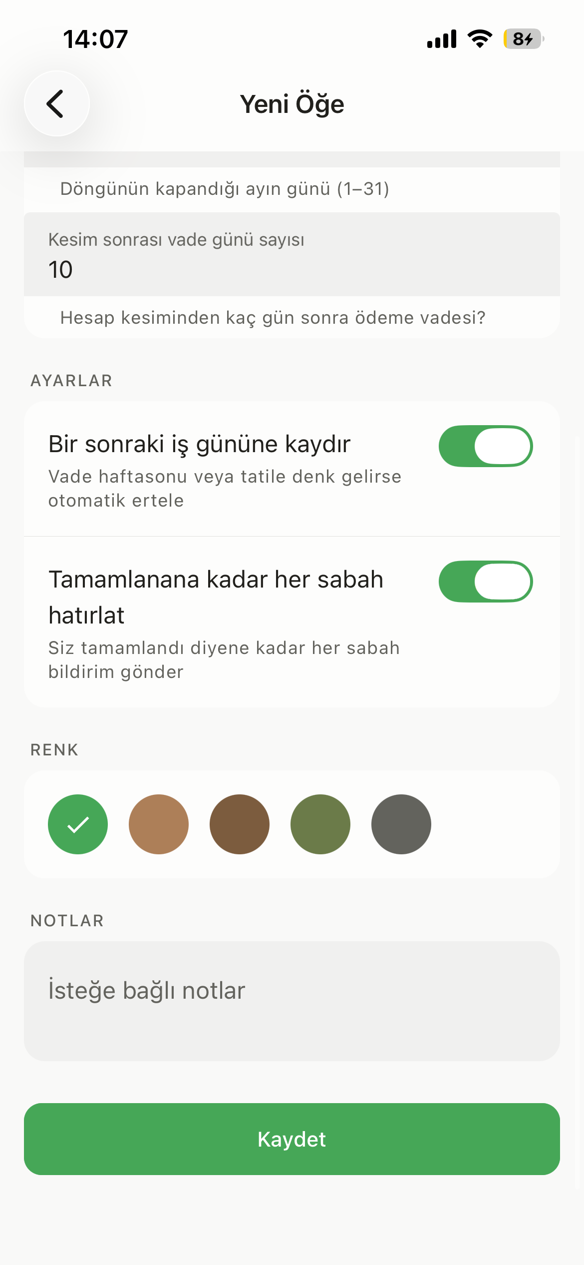 ÇamSoft - Ödeme Hatırlatıcı screenshot 5