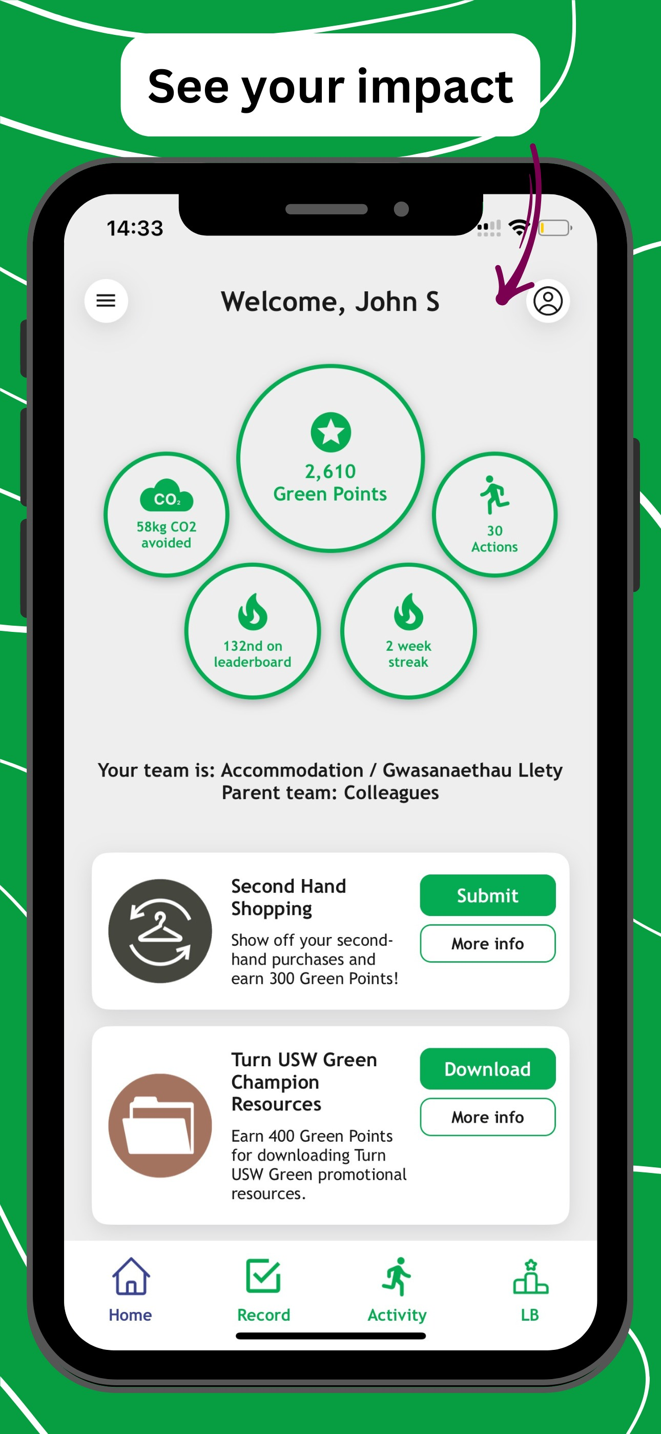 Turn USW Green