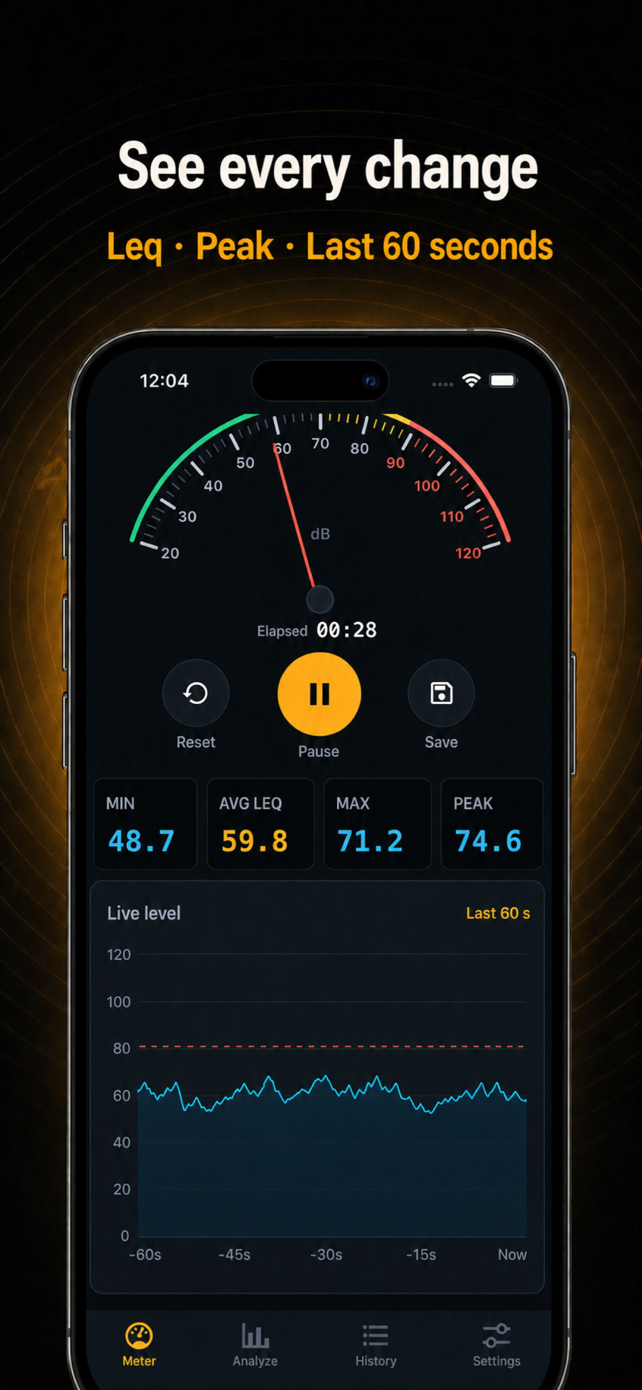Noise Meter: Decibel dB Meter screenshot 2