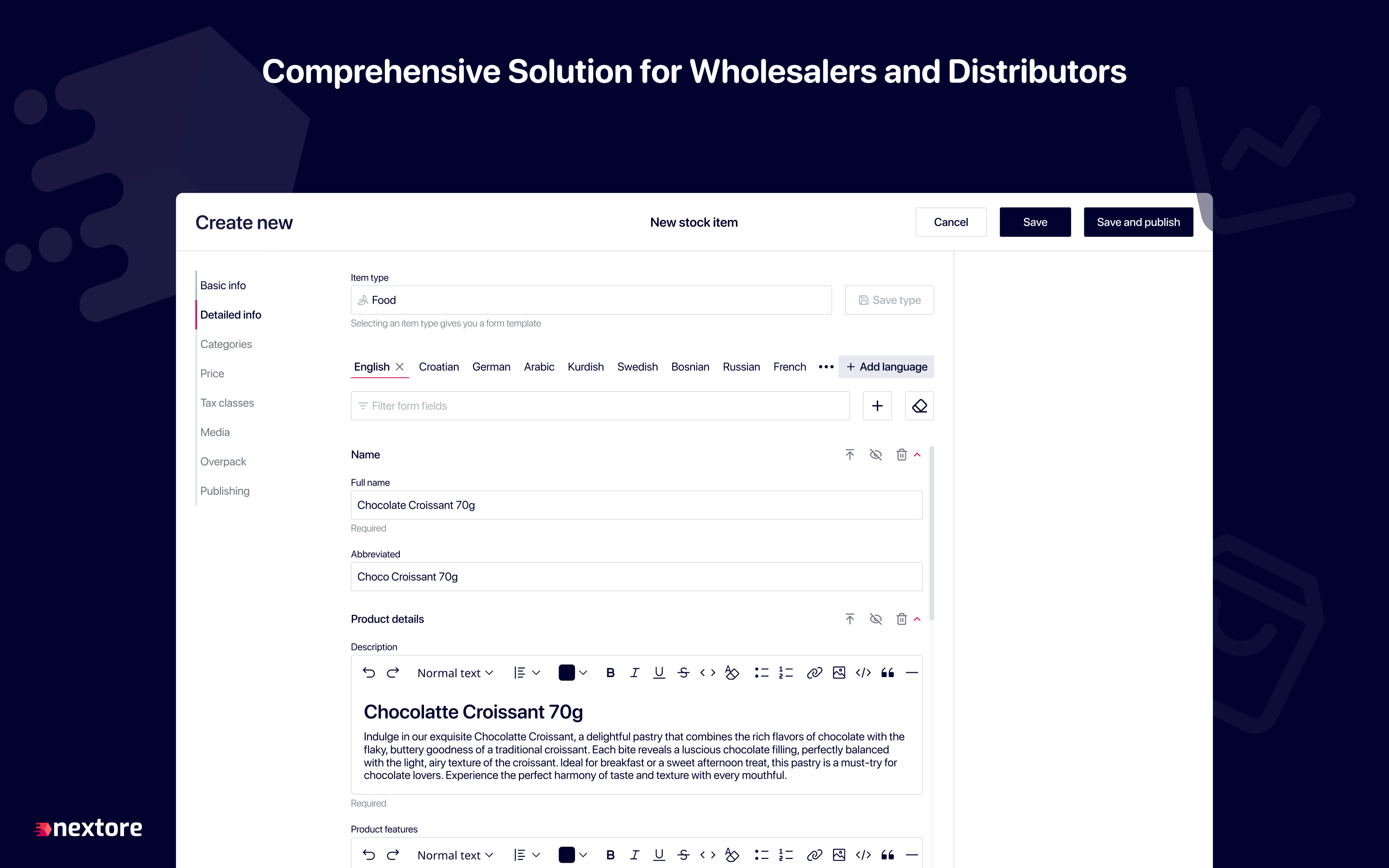 NEXTORE Software screenshot 7