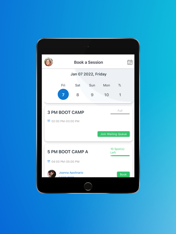 Fit Body Booking iPad screenshot 2 - Health & Fitness app