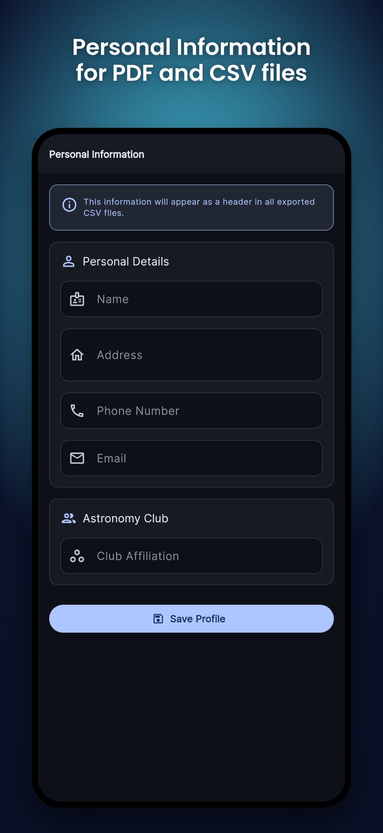 Screenshot 2 of Astro Gazing Log
