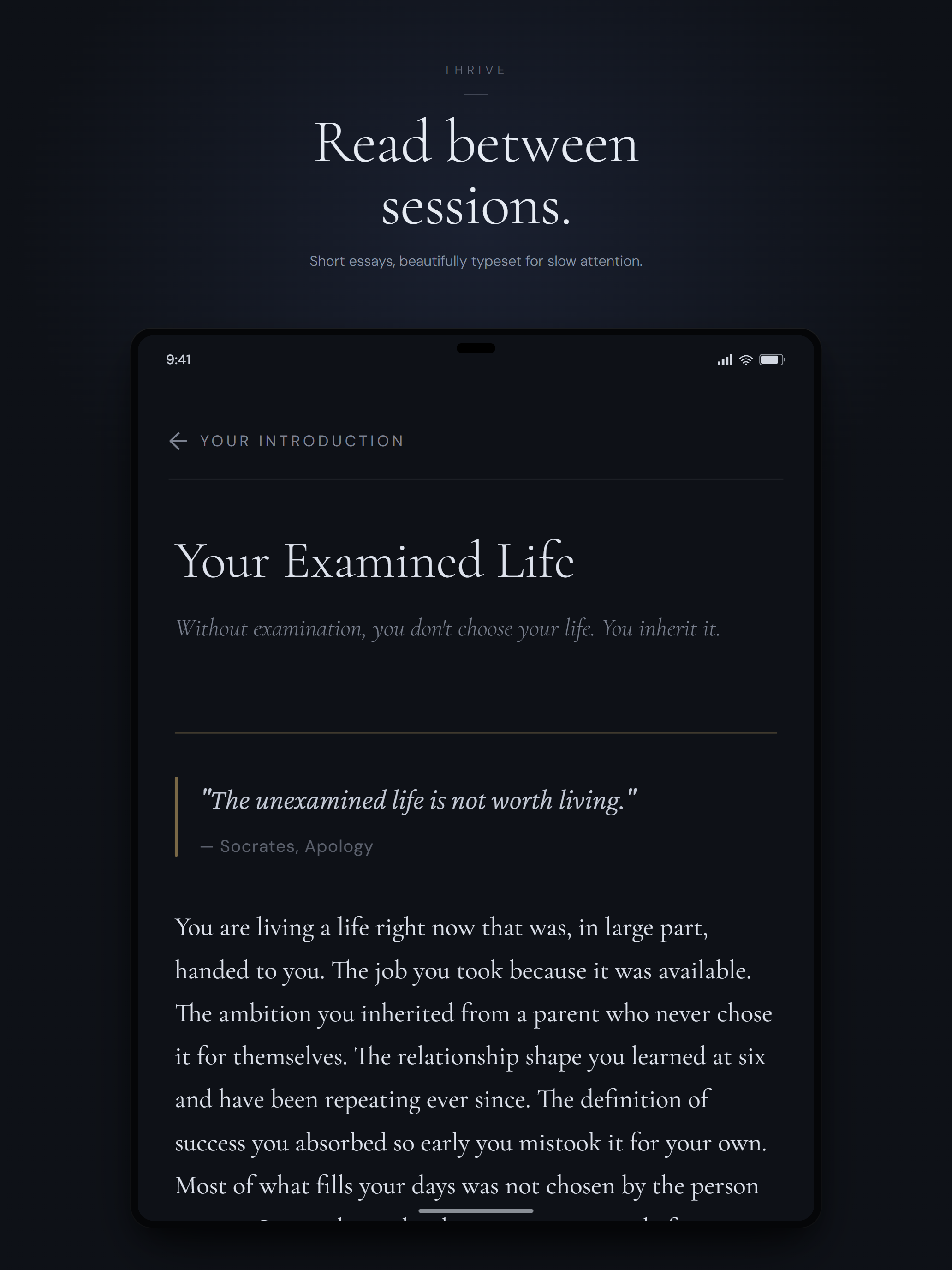 Thrive: Know Yourself