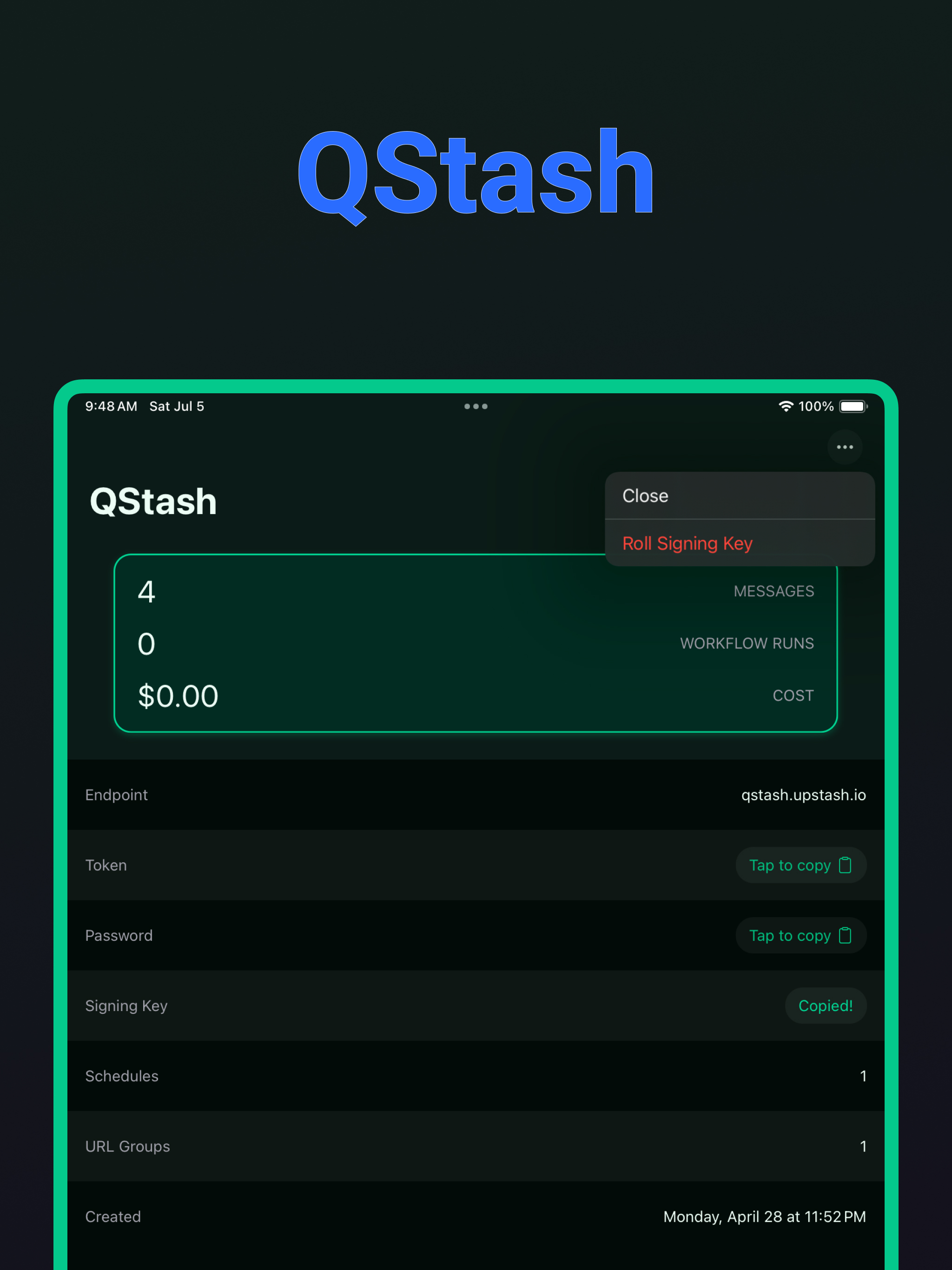 Upstash Redis & QStash — Stash screenshot 6