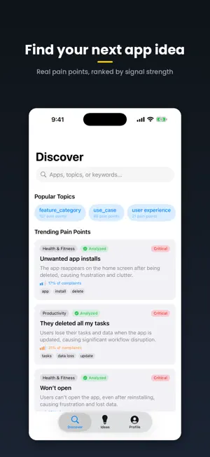 GapSpark - App Idea Finder screenshot 1