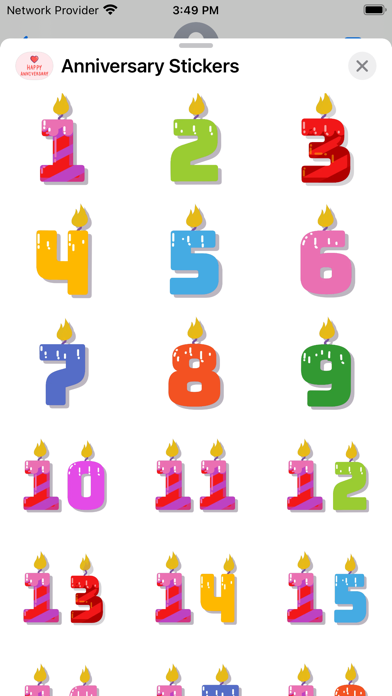 Anniversary Stickers - Wishes Screenshot