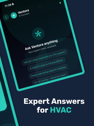 Ventora - AI HVAC Assistant iPad screenshot