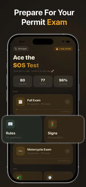 Michigan SOS MI Practice Test screenshot 3