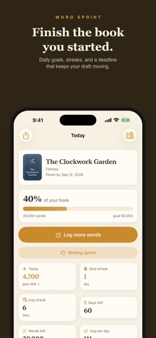 Word Sprint: Write Your Book Screenshot 1 of 10