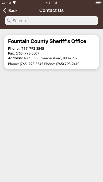 Fountain County Sheriff Screenshot