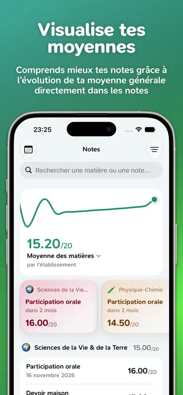 Papillon: Cours, Notes, Tâches screenshot 3 of 5