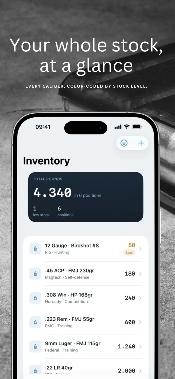 Screenshot #2 pour Ammo Vault: Inventory Tracker