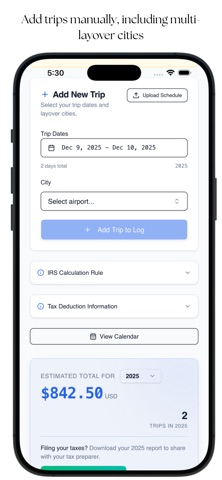 Crew Per Diem Calculator Screenshot 4 of 5