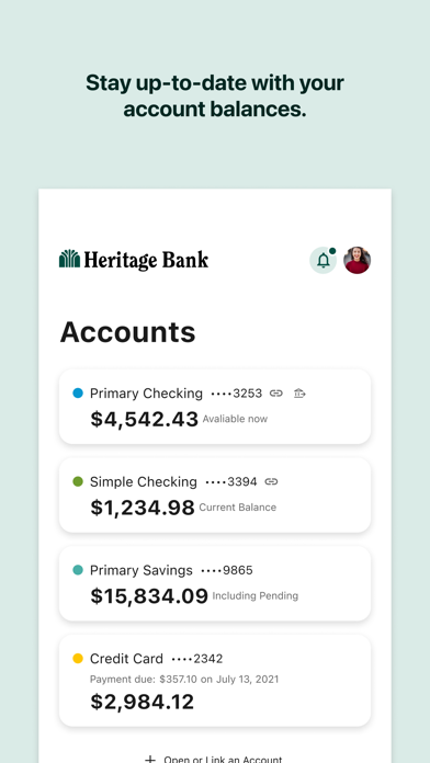Heritage Bank Digital Screenshot 2 - AppWisp.com Heritage Bank Digital Screenshot 2 - AppWisp.com