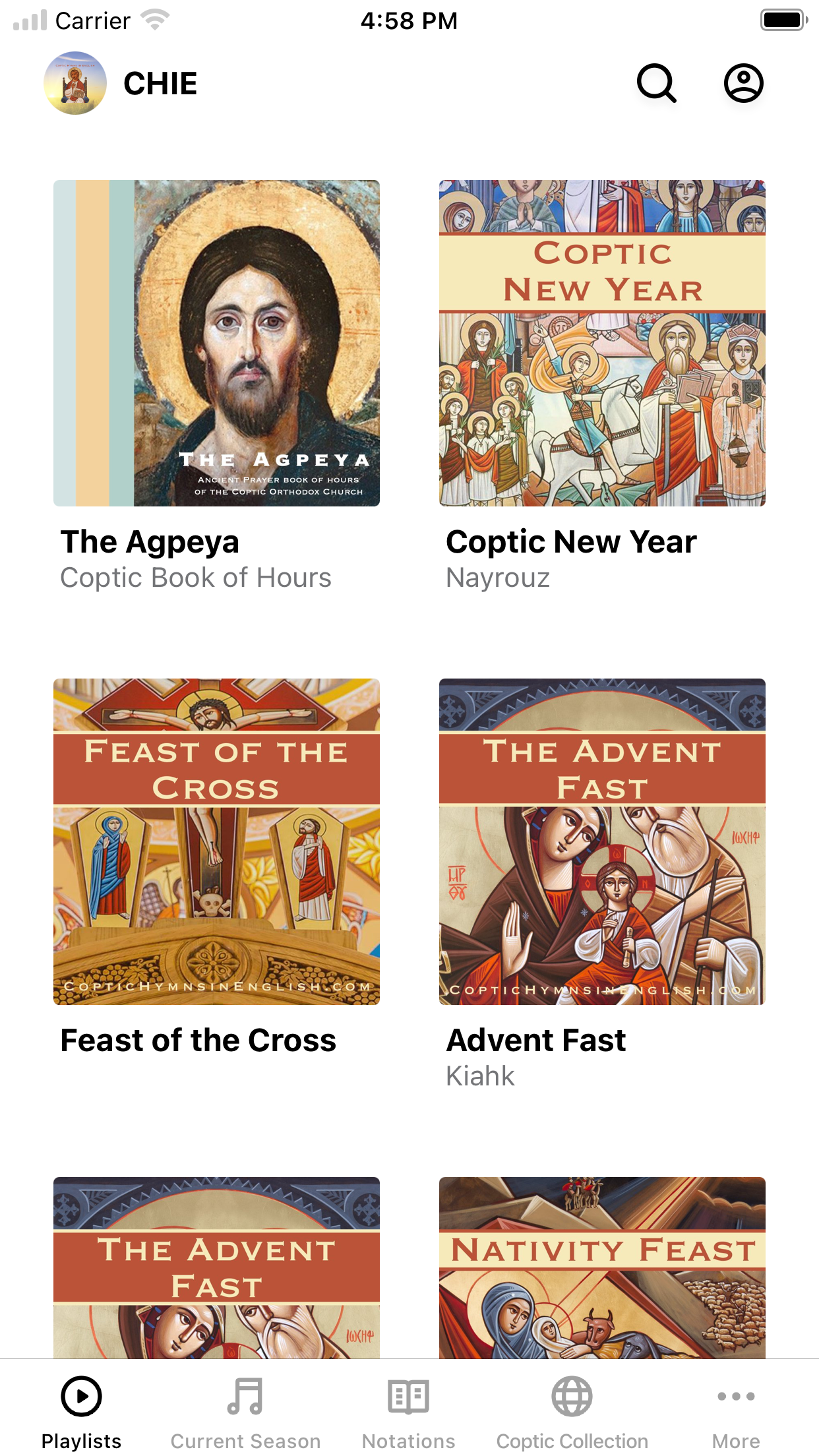 Coptic Hymns in English