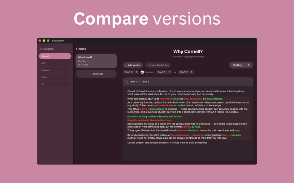 #2. EssayFlow (macOS) Ved: JUSTIN WEI SUN