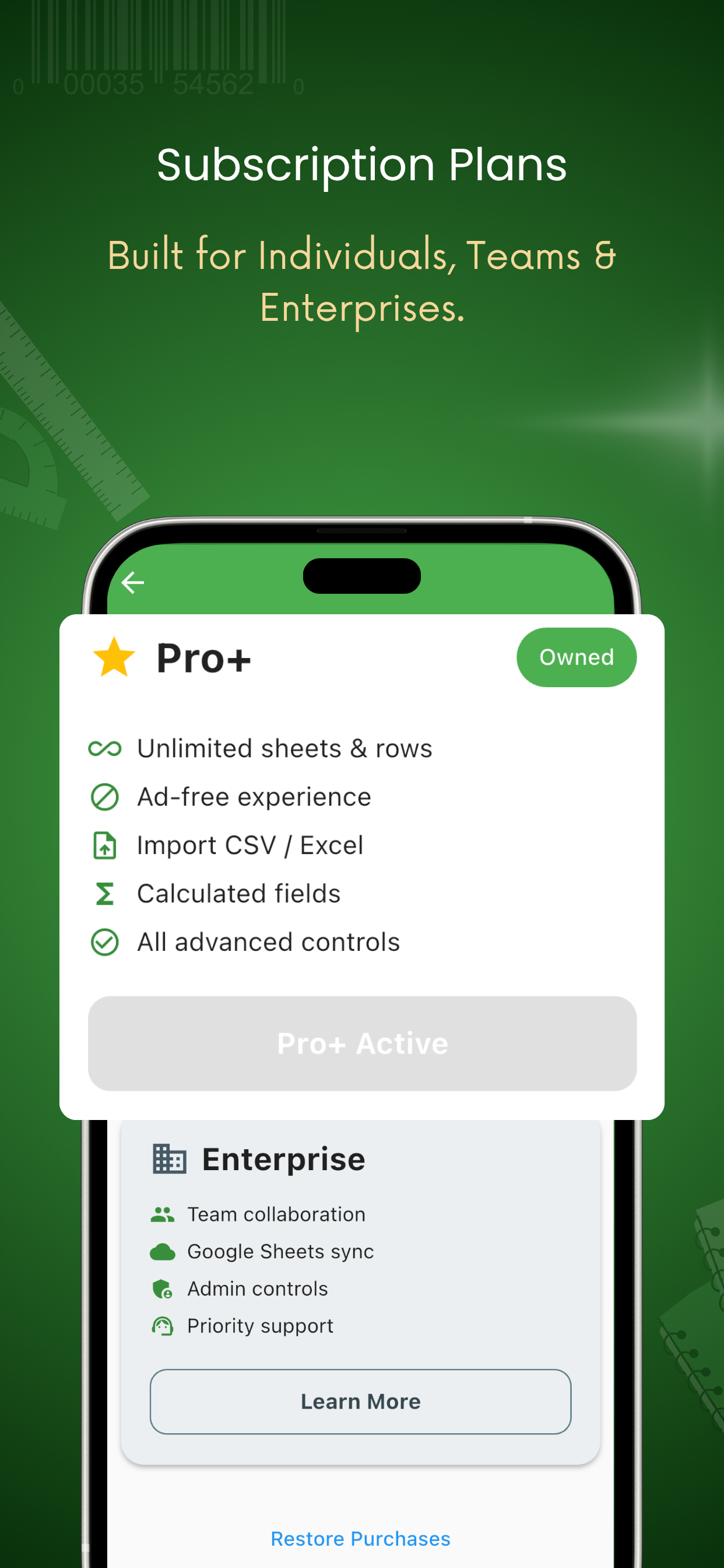 Barcode to Sheet screenshot 3