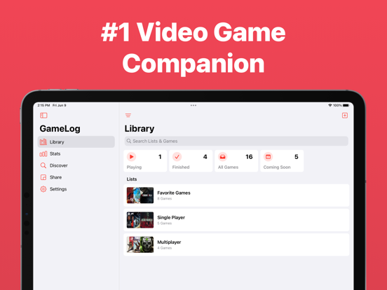 Video Game Tracker - GameLog