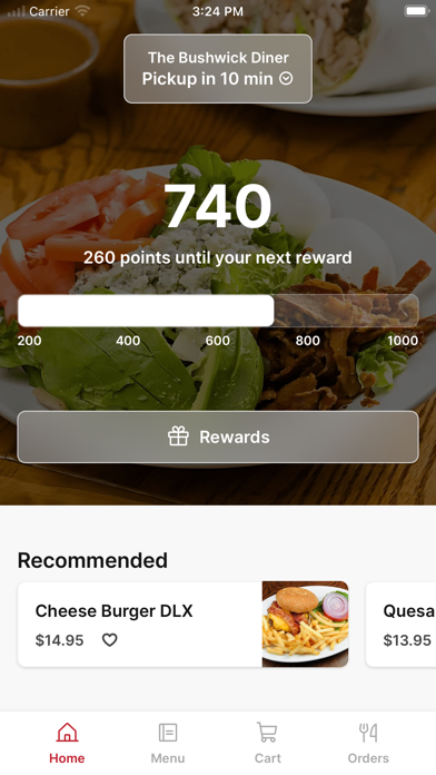 The Bushwick Diner app screenshot
