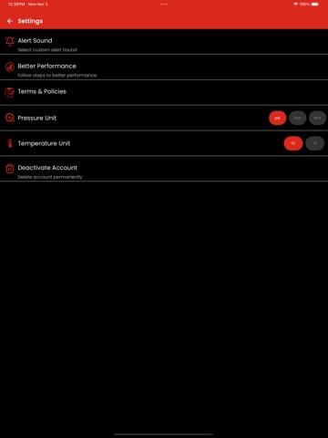 CitroenTPMS iPad screenshot