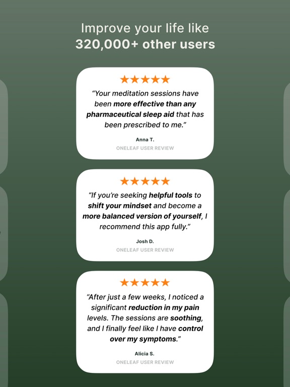 Oneleaf: Health & Relaxation iPad screenshot 4 - Health & Fitness app