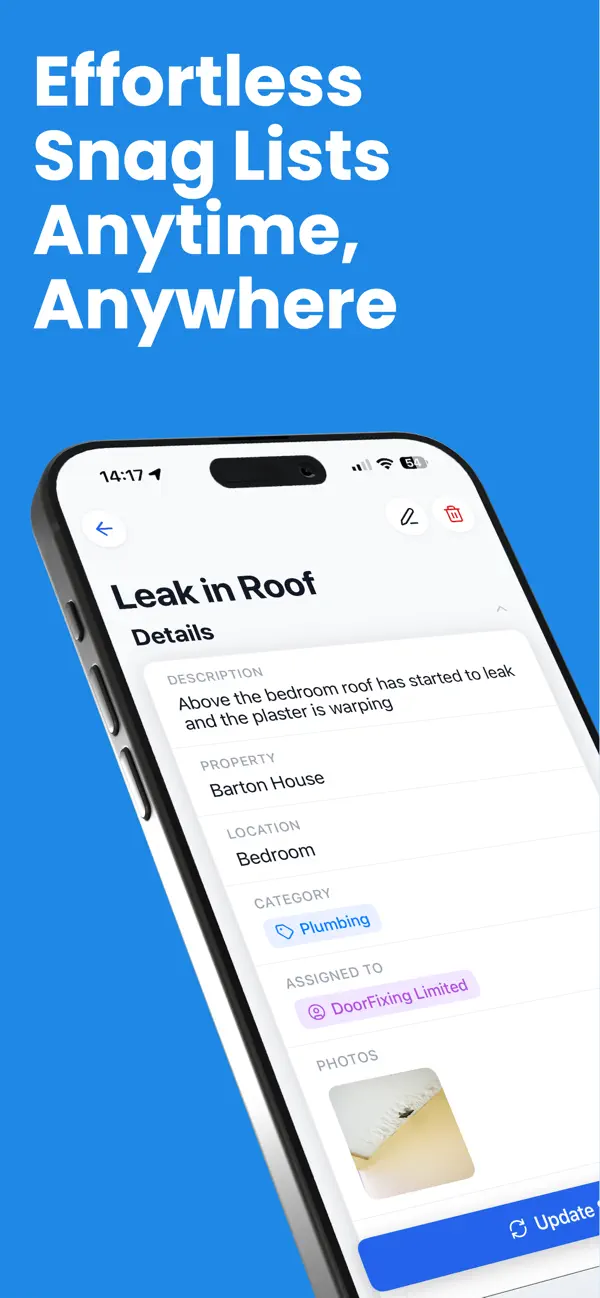 Screenshot #1 pour Snagr - Snag Lists