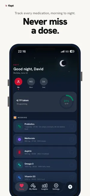 Kept: Rx & Supplement Reminder screenshot 2
