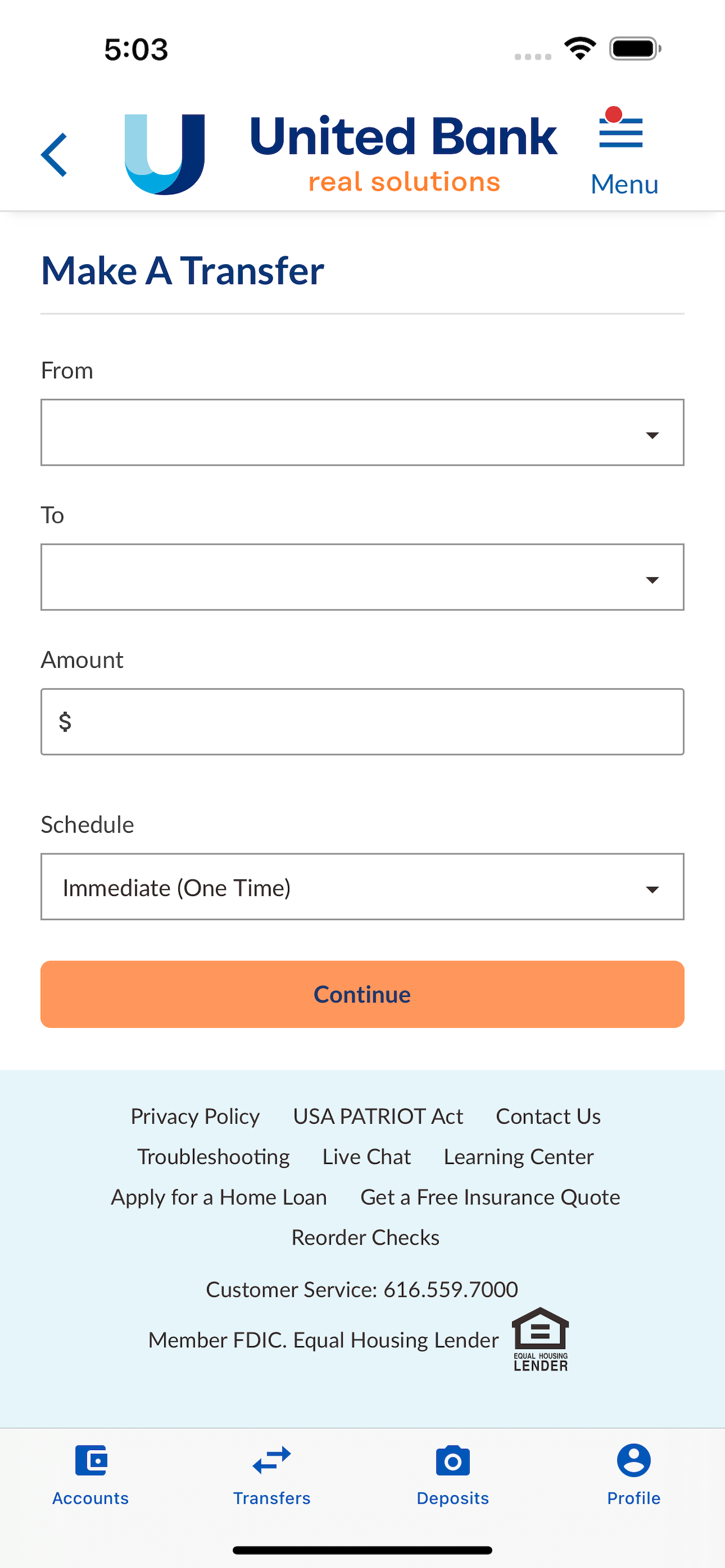 United Bank of Michigan Mobile
