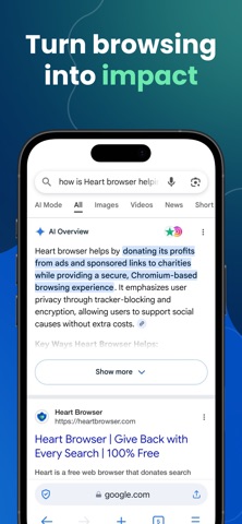 Heart – Browser That Does Good Screenshot 7 of 8