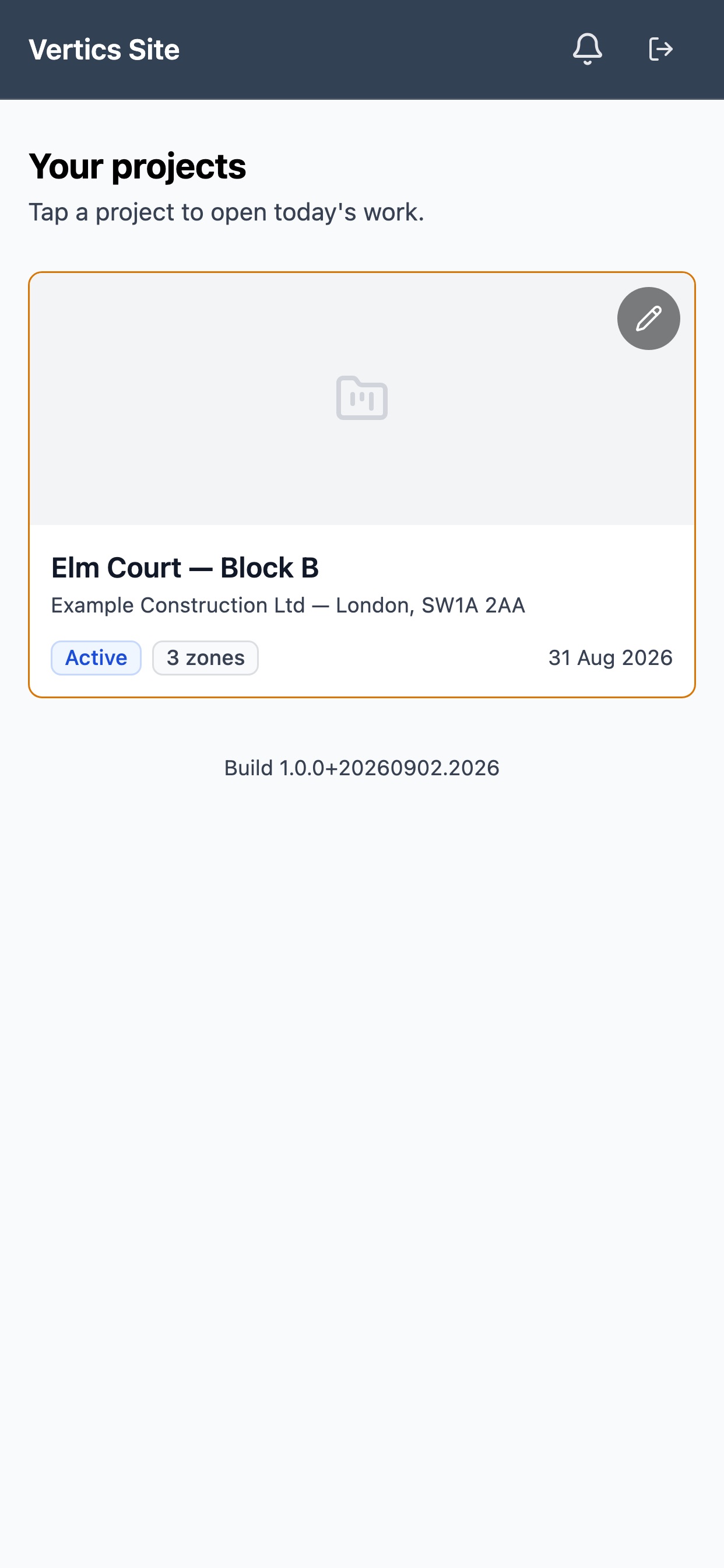 Screenshot 1 of Vertics Site