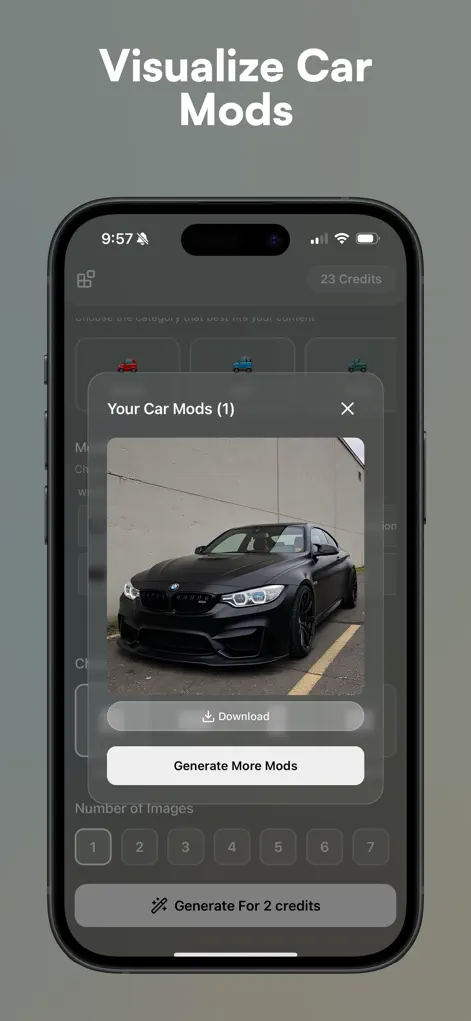 Modex - AI Car Modifier - Graphics & Design App | MWM